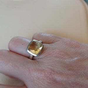 .925 yellow stone  ring